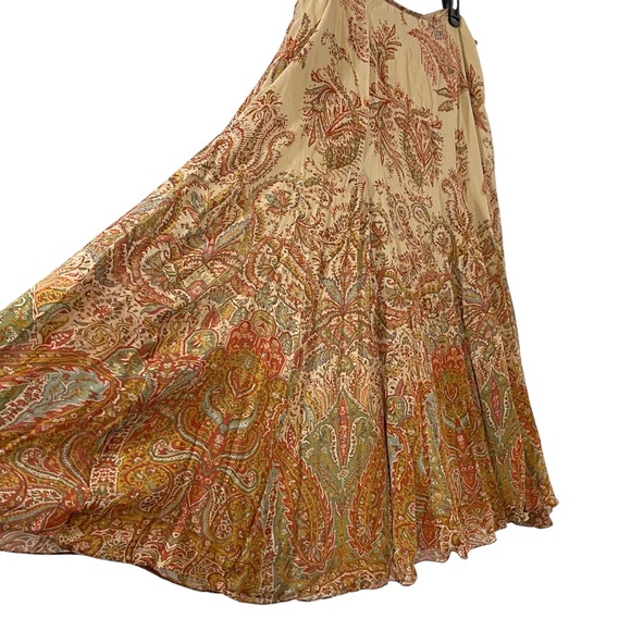 Lauren Ralph Lauren Paisley Flowing Women's Skirt - Picture 3 of 7